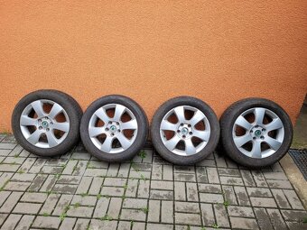 16 " ŠKODA 5x112 elektrony s letnými PNEU 205/ 55 R16 - 6
