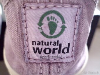 Natural World dámske-dievč. plátené tenisky slip on 3-36 - 6