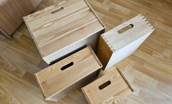 pevne drevene bednicky/boxy, 4ks - 6