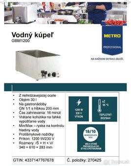 Vodný kúpeľ, novy, gbm 1200 - 6