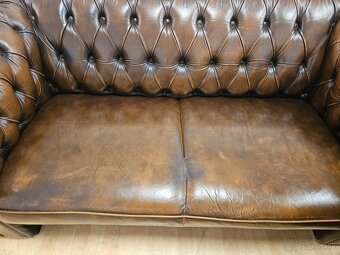 CHESTERFIELD ŠTÝL,KOŽENÁ 3+2+1-HNEDÁ - 6