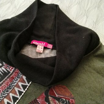 Pletené elastické šaty s dlhým rukávom, vel. L - 6