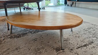 konferenčný stolík elipsa masív drevený škárovka - 6