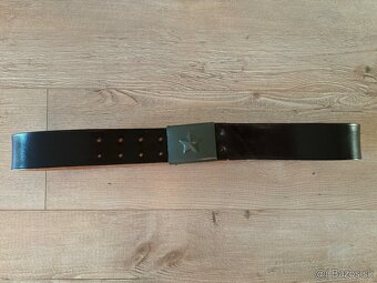 Vojenský opasok, remeň ČSĽA kožený, vz.60 nový - 6