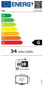 AOC MT VA LCD WLED 34" U34V5C/BK - VA panel, 3440x1440, HDM - 6