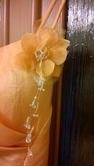 Oranžové spoločenské šaty - 6