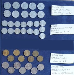 Zbierka mincí - Československo, Slovensko - upr - 6