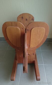 dreveny hojdaci slonik / slon s operadlom - 6