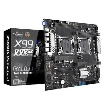 JINGSHA X99 Dual CPU Motherboard Socket LGA 2011-3 Support X - 6