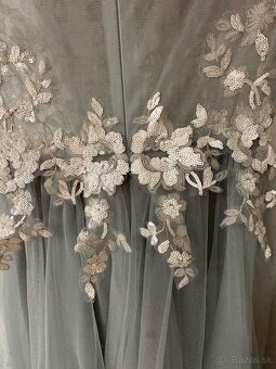 Plesové šaty bledomodré, tylové - 6