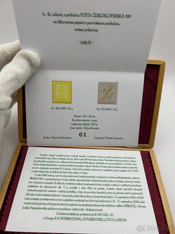 Najvzácnejšia známka  Československa zlato a striebro - 6