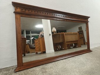 Rustikálne zrkadlo, velké, nábytok z masívu - 6