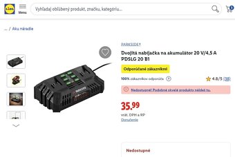 PARKSIDE PERFORMANCE®Nabíjačka aku 20 V/ 12A a 20 V/ 2,4 A - 6