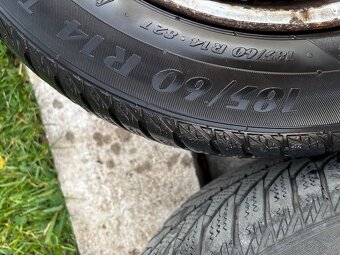 Plechové disky 5x100 - R14 + originál puklice - 6