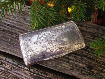 Krásna stará strieborná tabatierka - Viedeň 1865 - 6