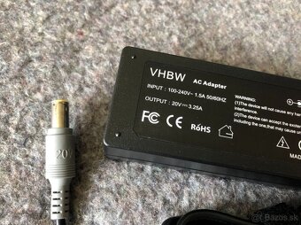 Nabíjačka na notebook LENOVO 20V 3,25A 4,5A rôzne konektor. - 6