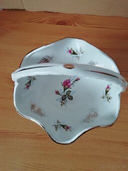 NOVÁ RETRO PORCELÁNOVÁ SÚPRAVA - KOŠÍK, CUKORNIČKA, STOJAN - - 6