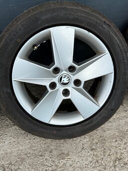 Predám elektrony 5x112 R16 205/55 Letné pneu - 6