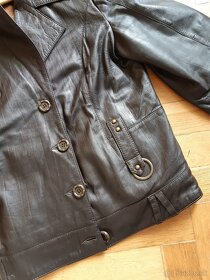 Hnedý kožený kabát - 6