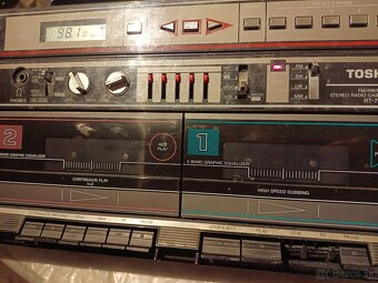 Toshiba RT 7066 radiomagnetofon retro 2 kazeťák - 6