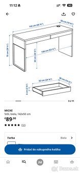 Stôl MICKE biely - 6