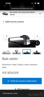 Strešný nosič mercedes GLC Kupé - 6