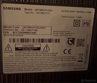Samsung UE75RU7172 SMART LED TV 75" (189cm - 6