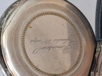 Predám funkčné starožitné vreckové hodinky Remontoir cylindr - 6