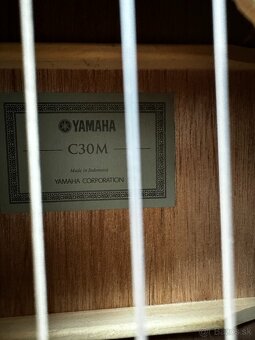 Kvalitná klasická gitara - Yamaha C30MII 4/4 + príslušenstvo - 6