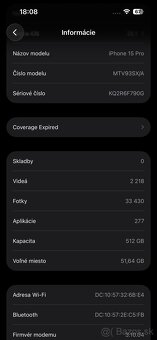 Apple iPhone 15 PRO 512GB, natural titanium záruka Telekom - 6