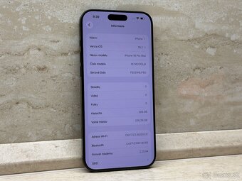 iPhone 16 Pro Max 256GB Black Titanium, 100%, 18 cyklov - 6