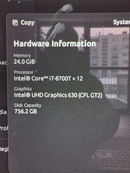 Lenovo ThinkCentre M920Q Tiny Core i7-8700T, 24, 512 - 6