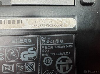 Predám pokazený notebook na náhradné diely zn.Dell e4310. - 6