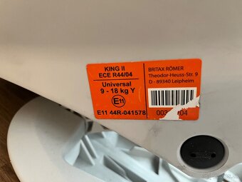 Britax Romer King II, pre deti od 9-18 kg. - 6