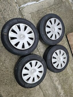 4x Plechové disky Opel 6Jx15, ET37 + letné pneu - 6