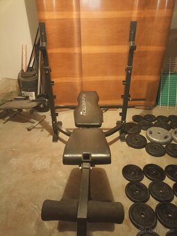 Kotúče na činky 120kg, Bench, Tyče, Jednoručky - 6