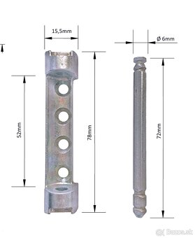 Kovanie MACO - horné a dolné závesy ( pánty ) - 6