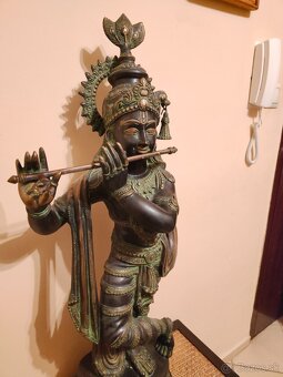 Veľká Socha pána Krišnu čierno hnedý - 6