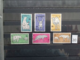Poštové známky č.860 - 20 ks sérií SVET - Fauna, flóra - 6