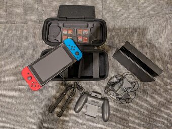 Nintendo Switch V2 + ochranná fólia + micro SD karta+ 6xhry - 6
