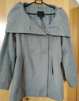 Jesenný dámsky kabát zn. Amisu č. 38 s ovčou vlnou - 6