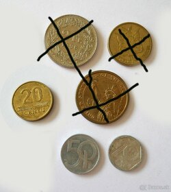 Mince - rôzne druhy na predaj - československé, Euro, britsk - 6