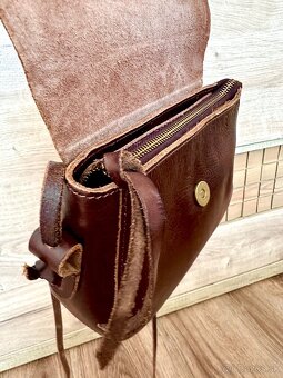 Nová vintage kabelka pravá koža - 6