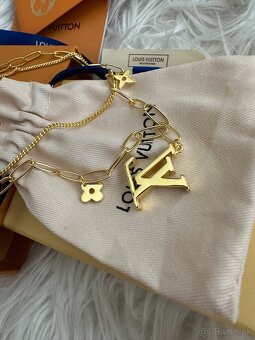 Nový nenoseny nahrdelnik Louis Vuitton dvojitá retiazka - 6