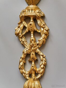 Luxusné nástenné lampy neoklasicistické – pozlátený bronz - 6