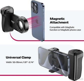 Rukoväť smartfónu ULANZI MA35, magnetická rukoväť smartfónu - 6