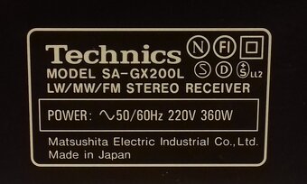 360W zosilnovac+tuner=Receiver TECHNICS SA-GX200 Japan, AR08 - 6