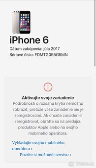 Predam iphone 6 16GB Space Grey Nový nepoužívaný - 6