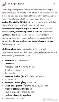 Kozmetický toaletný stolík - 6