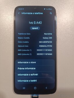 Predám Samsung A40 - 6